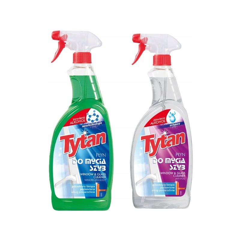 Tytan 2x750ml MIX SPRAY DO SZYB ANTYPARA NANOTECH Środki czystości