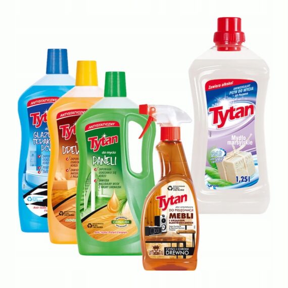 Mega zestaw do mycia podłóg i mebli Tytan PROMO