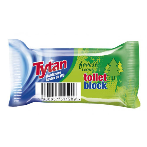 Dwufazowa kostka do WC Tytan leśny zapas