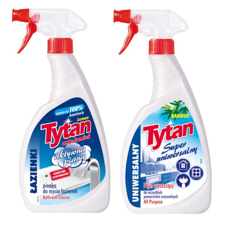Pianka do mycia łazienek Tytan SPRAY 500g + płyn do czyszczenia SUPER UNIWERSALNY Tytan spray 500g (2)