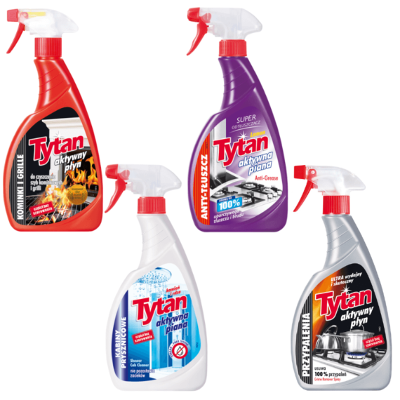 Tytan MIX 4xSPRAY Grill Piekarnik Tłuszcz Kamień