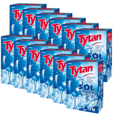 12 x Specjalna sól do zmywarek Tytan 1,5 kg