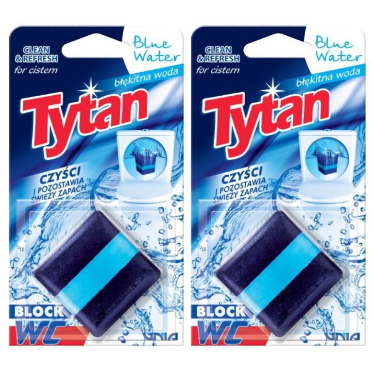2 X Kostka do spłuczki barwiąca wodę Tytan Blue Water 50g