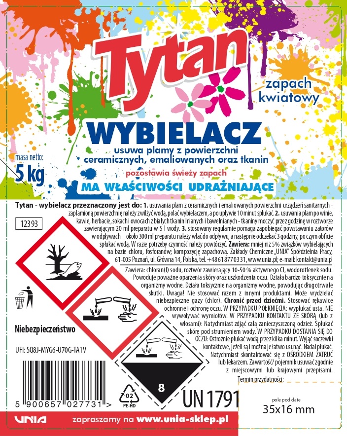Wybielacz Tytan 5 kg