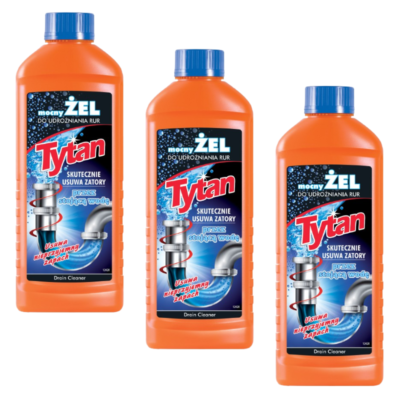 3 x Żel do udrożniania rur Tytan 1 kg