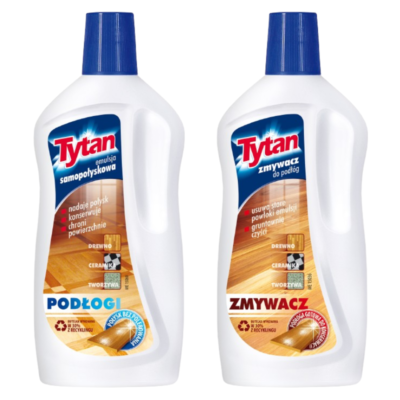 Emulsja do podłóg Tytan 450 g + Zmywacz do podłóg Tytan 450 g