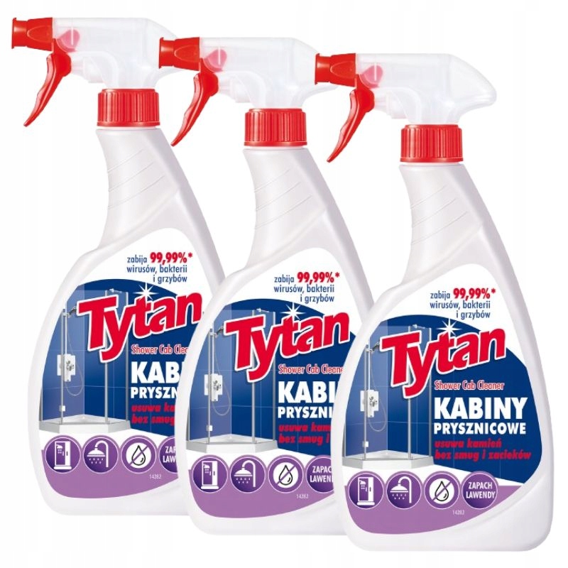 Produkt PŁYN DO MYCIA KABIN PRYSZNICOWYCH TYTAN 3x500G MIX