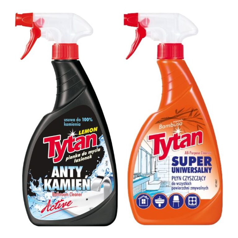 Pianka do mycia łazienek Tytan SPRAY 500g + płyn do czyszczenia SUPER UNIWERSALNY Tytan spray 500g sklep