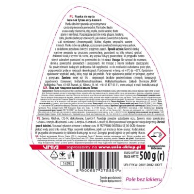 Pianka do mycia łazienek Tytan anty kamień spray 500 g