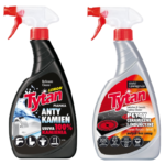 Pianka do mycia łazienek Tytan anty kamień spray 500 g + Płyn do czyszczenia płyt ceramicznych i indukcyjnych Tytan spray 500 g
