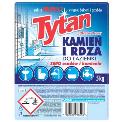 Płyn do czyszczenia i dezynfekcji łazienki Tytan kamień i rdza spray 5 kg