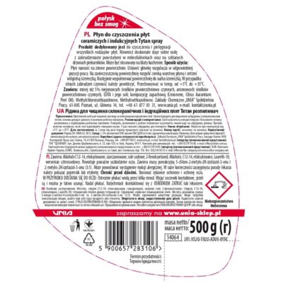 Płyn do czyszczenia płyt ceramicznych i indukcyjnych Tytan spray 500 g