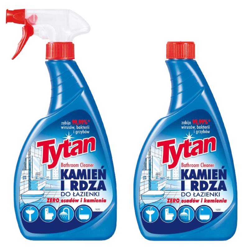 PŁYN DO ŁAZIENEK DEZYNFEKUJĄCY TYTAN SPRAY + ZAPAS