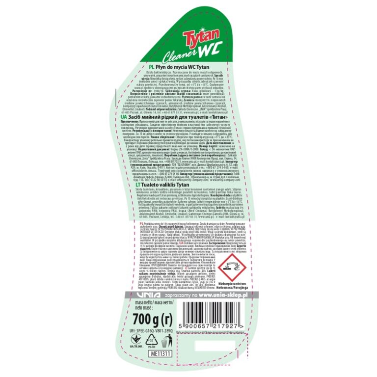 Płyn do mycia WC Tytan bakteriobójczy zielony 700 g