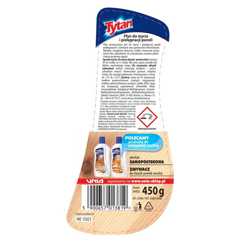 Płyn do mycia i pielęgnacji paneli Tytan 450 g