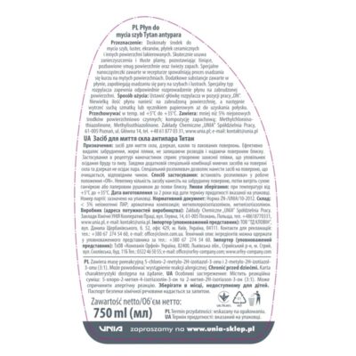 Płyn do mycia szyb antypara Tytan spray 750 ml k