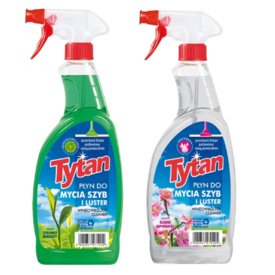 Płyn do mycia szyb antypara Tytan spray 750 ml + nanotechnologia spray 750 ml