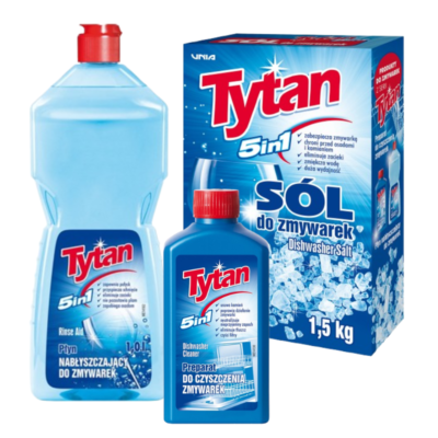 Sól do zmywarek, czyścik, nabłyszczacz Tytan PROMOCJA