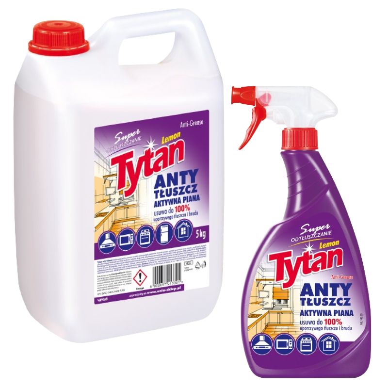 Produkt TYTAN ANTY-TŁUSZCZ SPRAY KANISTER 5kg + spray 500g