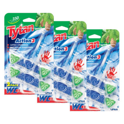 Tytan 3w1 kostka do WC ACTION3 FOREST 6x40g PROMO