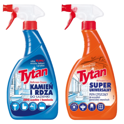Tytan SPRAY DO ŁAZIENEK 500g + UNIWERSALNY 500g