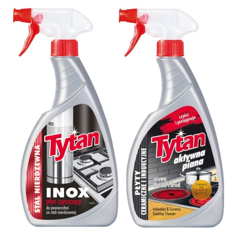 Tytan do Stali Nierdzewnej INOX 500g + Tytan płyn do czyszczenia płyt ceramicznych i indukcyjnych 500g