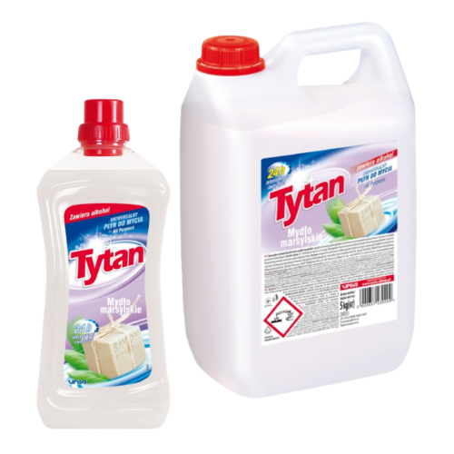 Tytan płyn uniwersalny do mycia mydło marsylskie 5 kg + 1 l