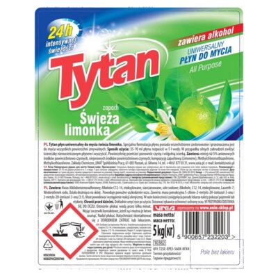 Tytan płyn uniwersalny do mycia świeża limonka 5 kg
