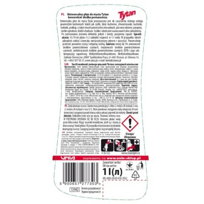 Uniwersalny płyn do mycia słodka pomarańcza Tytan koncentrat 1 l