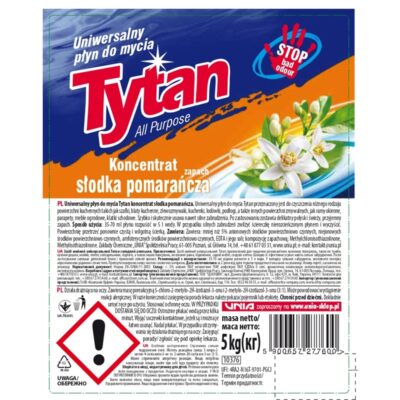 Uniwersalny płyn do mycia słodka pomarańcza Tytan koncentrat 5 kg
