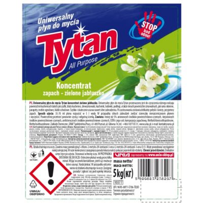 Uniwersalny płyn do mycia zielone jabłuszko Tytan koncentrat 5 kg