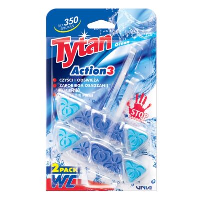 3w1 KOSTKA TOALETOWA WC TYTAN ACTION3 OCEAN 2x40g