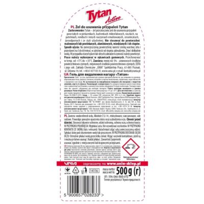 Żel do usuwania przypaleń Tytan 500g