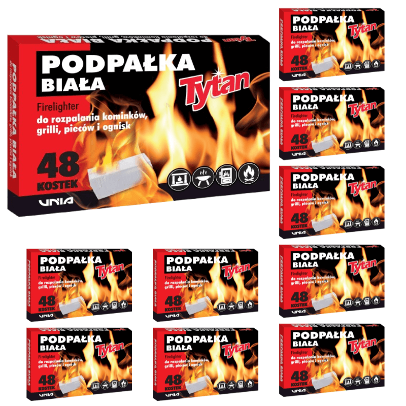 Produkt Podpałka do grilla kominka rozpałka biała Tytan 480szt PROMO