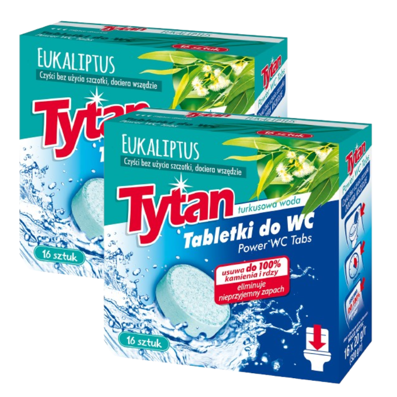 Produkt 2 x Tabletki do czyszczenia WC Tytan Power Tabs 16szt