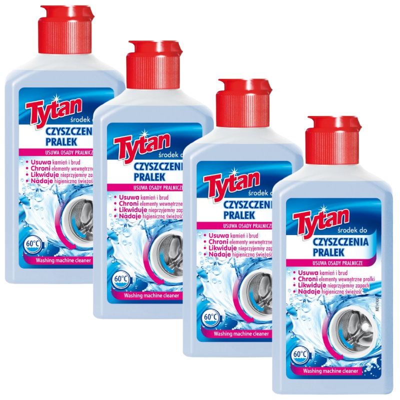 4 x Płyn do czyszczenia pralki Tytan 250ml PAKIET