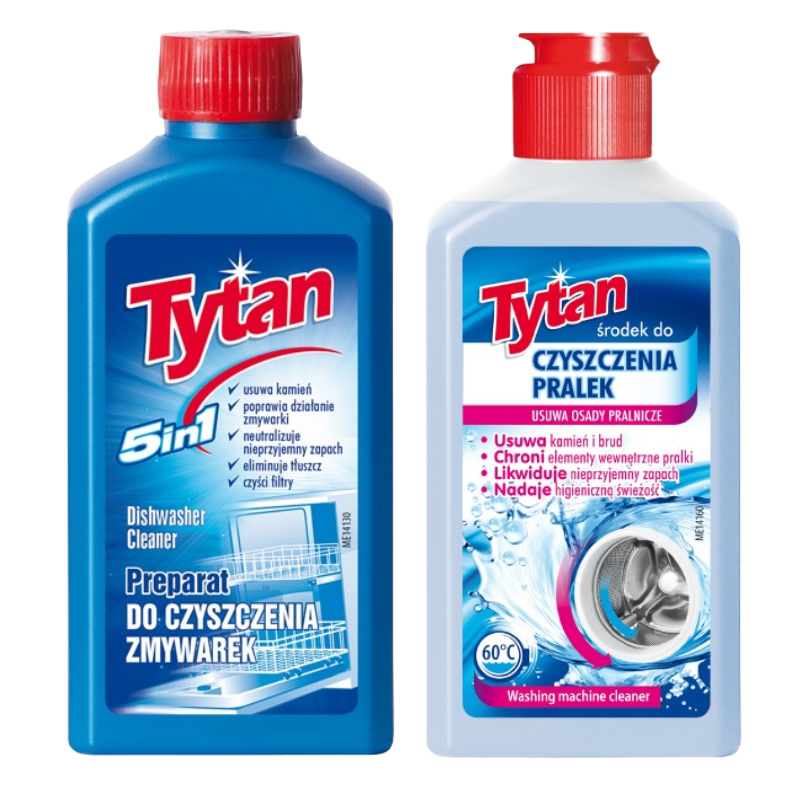 Preparat do czyszczenia zmywarek i pralek Tytan 5w1 - 2 x 250ml PAKIET