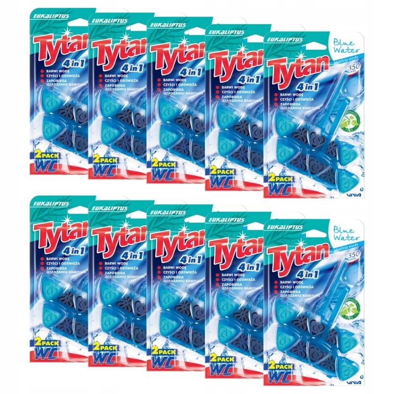 10xKostkaDoWC zawieszka BlueWater Eukaliptus 2x40g