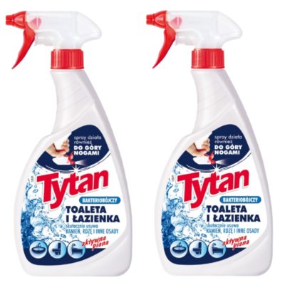 2 x Płyn do mycia WC Tytan bakteriobójczy spray działa do góry nogami 500g