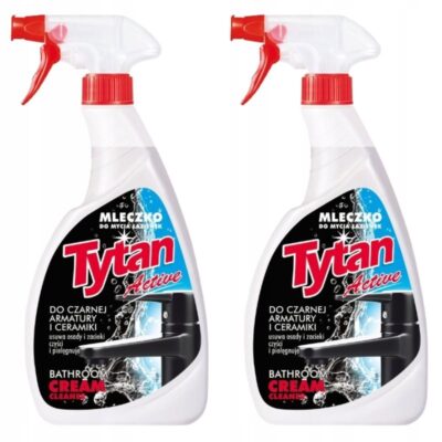 2 x Mleczko do czyszczenia łazienek do czarnej armatury Tytan spray 500g