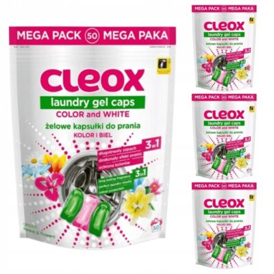 4 x Cleox kapsułki do PRANIA 3-komorowe 50 szt.