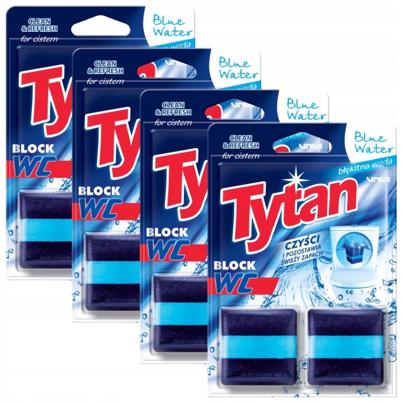 Produkt Kostka do Spłuczki WC GEBERIT Tytan 2x50g – barwiąca wodę – 4 opakowania