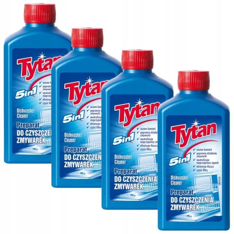 Płyn Do Czyszczenia Zmywarki Tytan 4x250ml Skuteczny Środek SUPER PAKIET