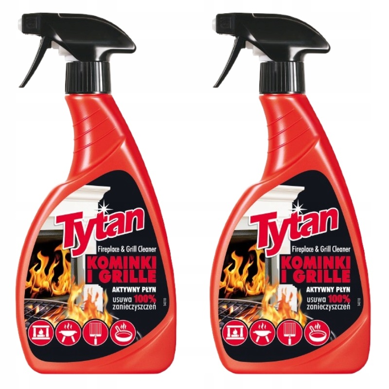 Produkt Płyn do czyszczenia szyb kominkowych, kominków, grilla Tytan spray 2 x 500g