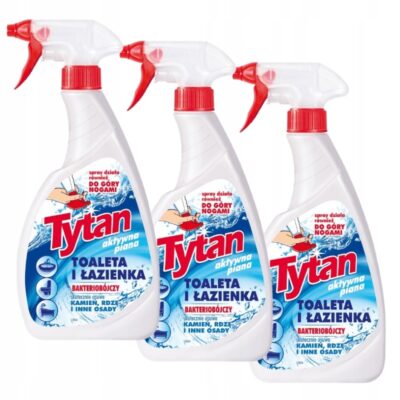 3 x Płyn do mycia WC Tytan bakteriobójczy spray działa do góry nogami 500g