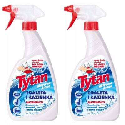 2 x Płyn do mycia WC Tytan bakteriobójczy spray działa do góry nogami 500g