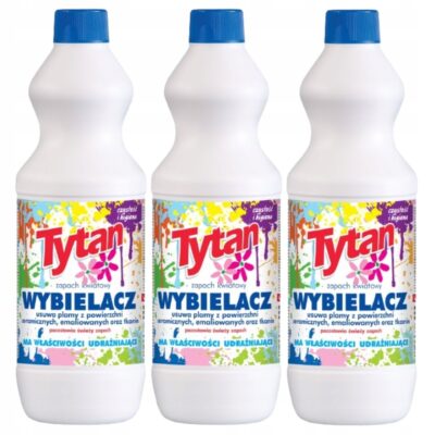 Wybielacz Tytan 3x1kg kwiatowy – skuteczny do białych tkanin i powierzchni