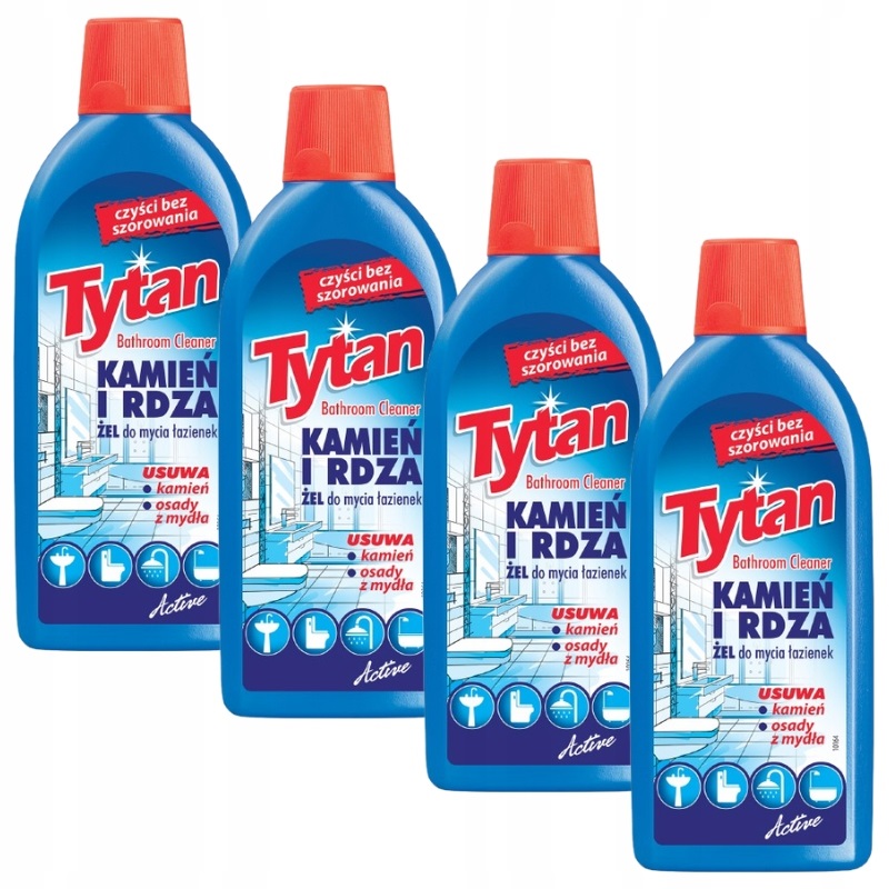 Żel na kamień i rdzę Tytan – skuteczny środek do łazienki - 4 x 500 g