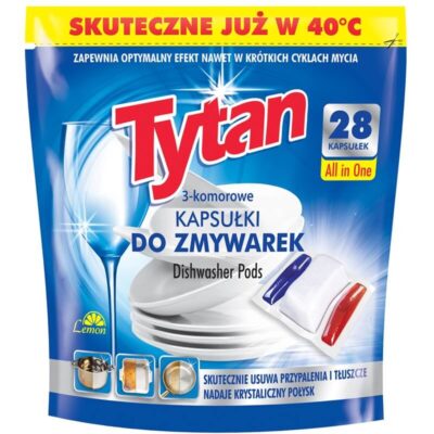 Tytan kapsułki do zmywarki All In One Lemon – 28 szt