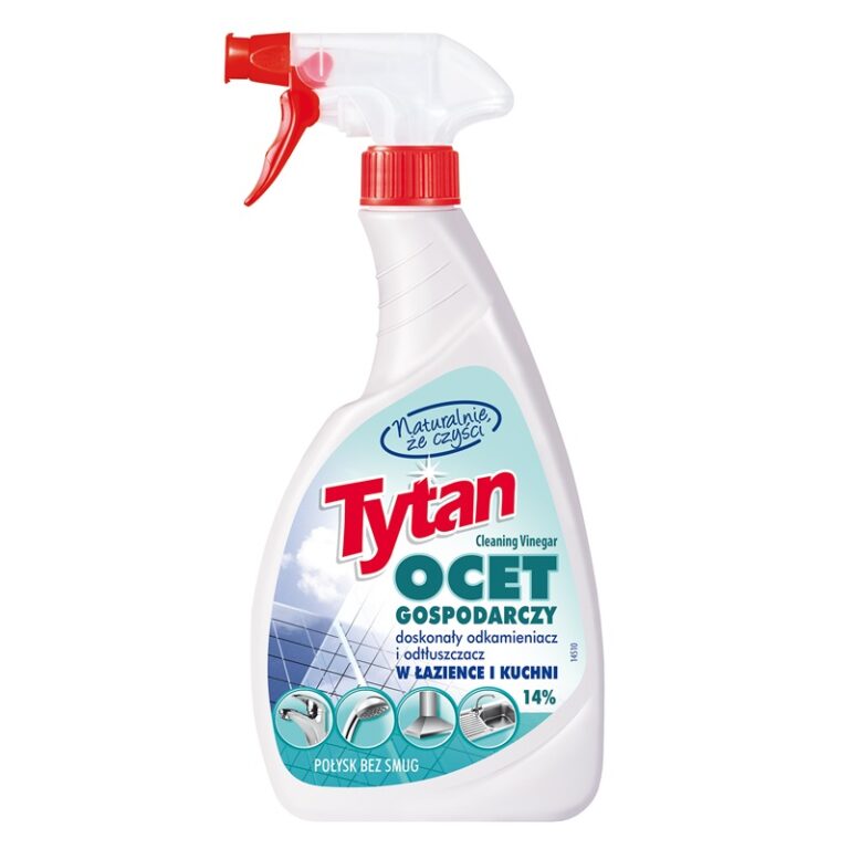 Tytan ocet gospodarczy odkamieniacz i odtłuszczacz połysk bez smug 14% spray 500ml